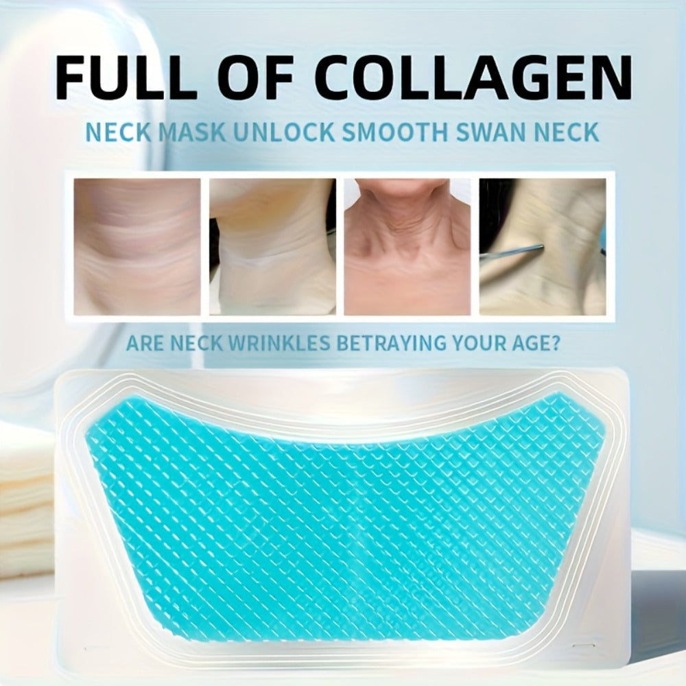 Bio Collagen Neck Lift Mask 5 Pack - Moisturizing & Brightening Gel Patches | Anti-Wrinkle, Anti-Aging, Firming Neck Skincare Treatment