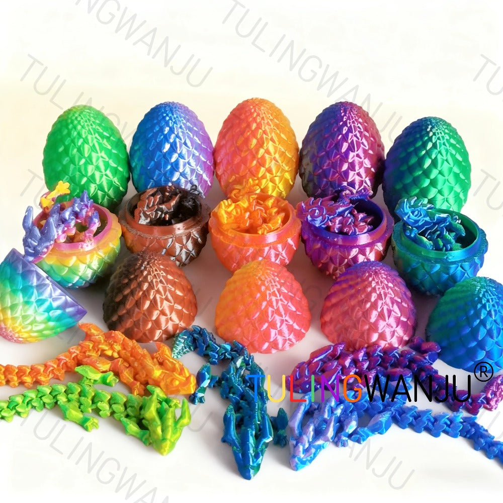 Dragon Egg Decorative Sculpture Set 40-Piece ¨C 20 Mini Dragons & 20 Dragon Eggs Figurines, 4.92¡± Dragons & 2.2¡± Eggs, Fantasy Home Decor for Office, Living Room, Holiday Party & Collectors Gift