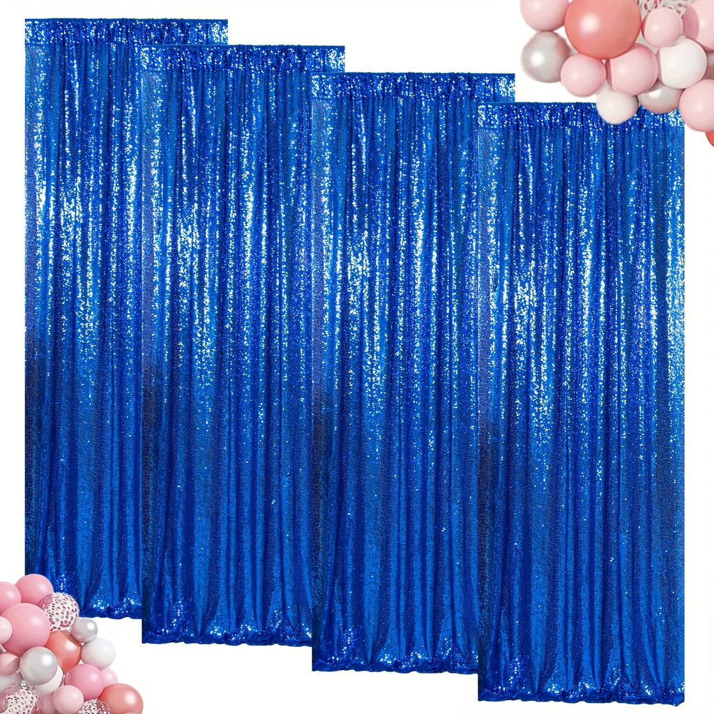 Sequin Backdrop Curtain for Party Wedding - 4x8ft Shimmering Glitter Curtain for Birthday Photo Booth Stage Decoration, Easy Hang, Multi-Color