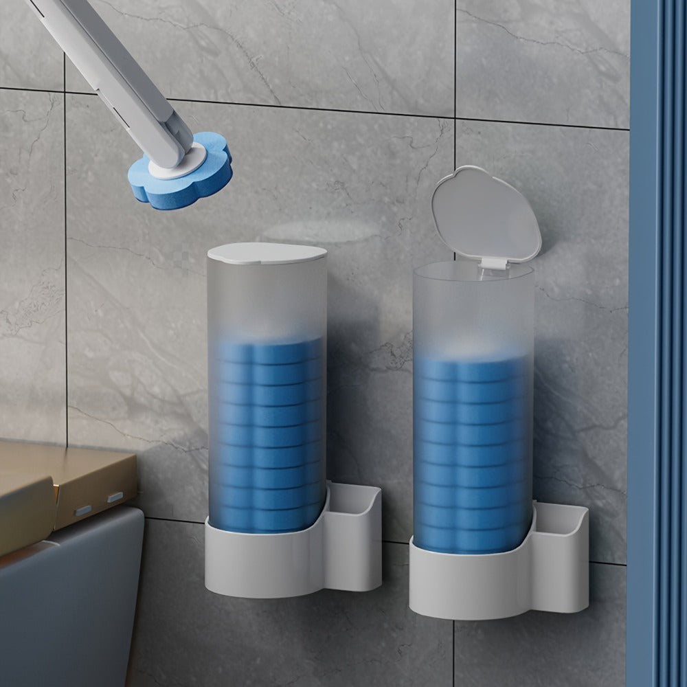 Disposable Toilet Brush Set with Replaceable Heads - 7-Piece Bathroom Cleaning Kit, Portable & Durable