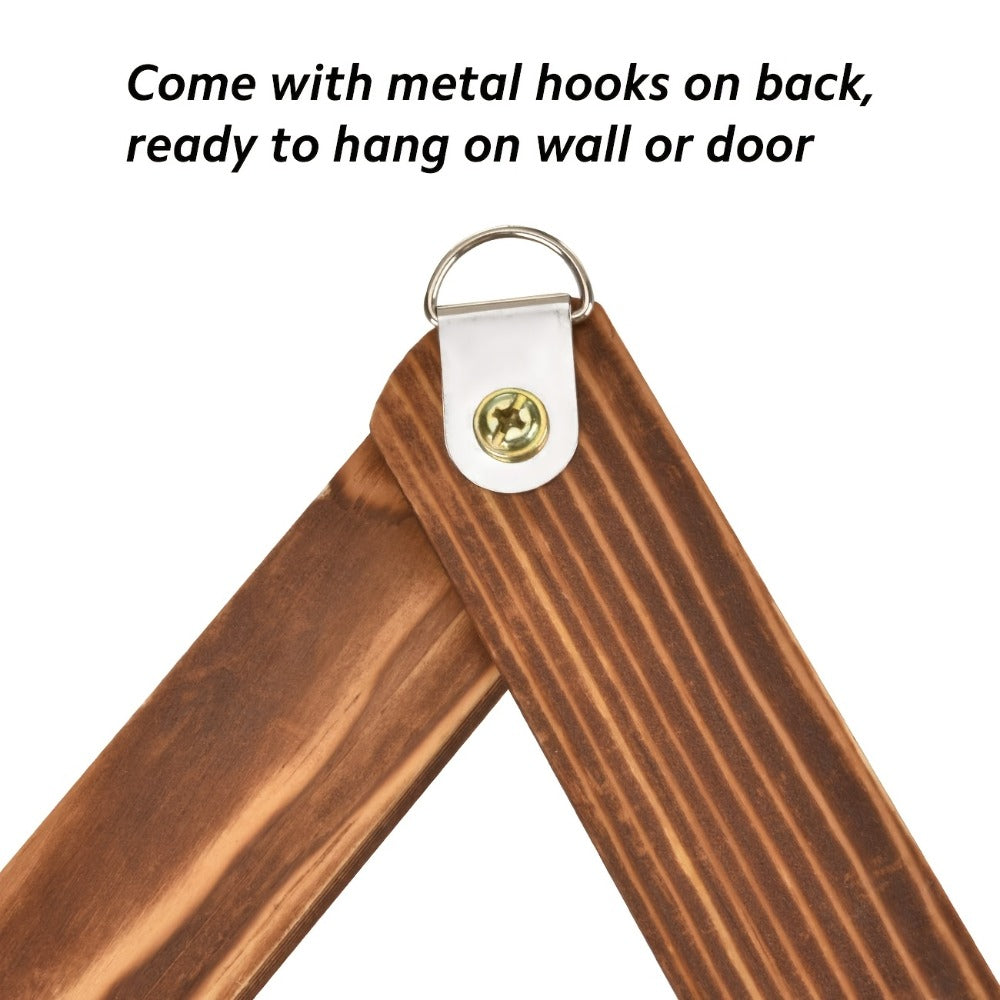 Wall Hat Rack Expandable Wood Accordion Hanger - 13 Hooks for Baseball Caps Coats Scarves Jewelry, Vintage Entryway Hallway Organizer