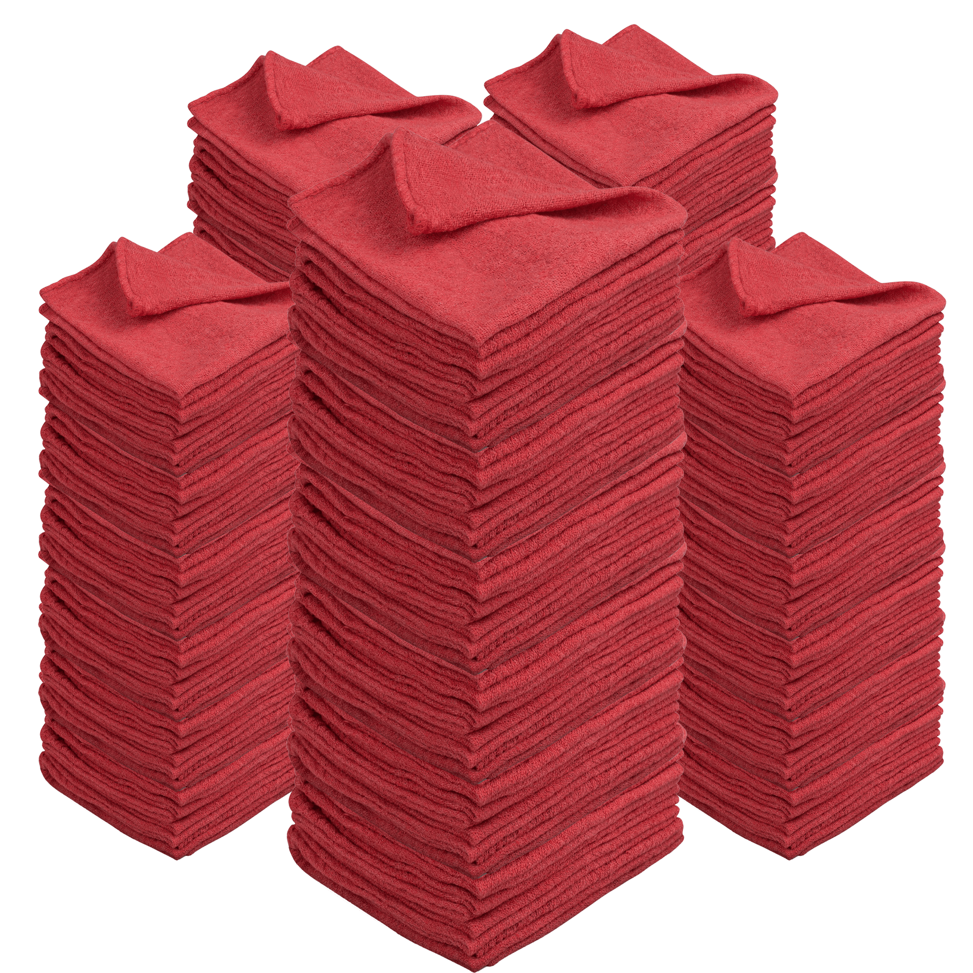 Cotton Shop Rags 12x14 Inch Absorbent Lint-Free Cleaning Towels Multipurpose Shop Towels for Automobile Garage Industry Home Red White Navy Blue 50 100 150 200 500 Pack Bulk Value