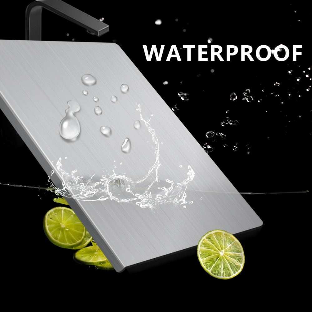 Stainless Steel Cutting Board Large Extra Thick 304 Food Grade Metal Chopping Board Non-Slip Butcher Block for Kitchen Meat Vegetables Fruits with Juice Groove