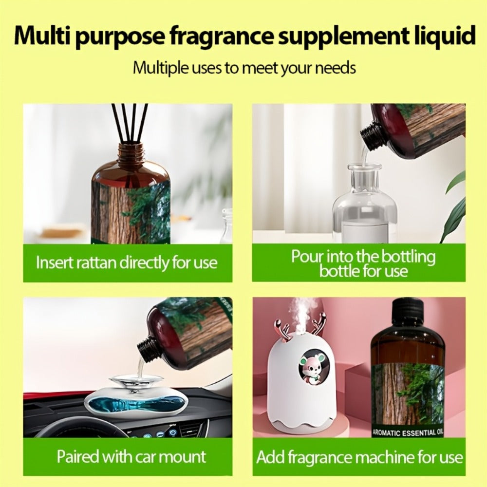 Premium Aromatic Oil Rose White Peach Ocean Sandalwood Woody Cologne Long-Lasting Fragrance for Diffuser Air Purifier Bedroom Living Room Car Odor Eliminator
