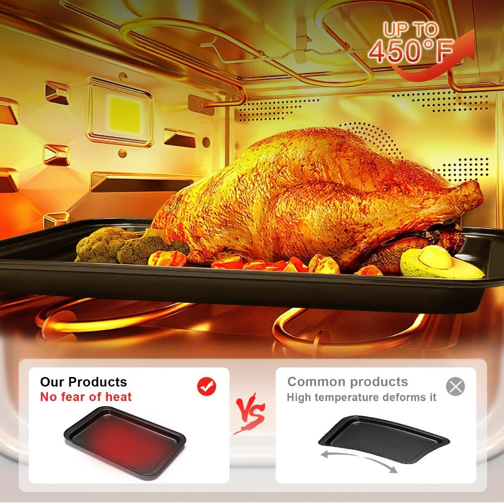 Baking Pan Set Nonstick Carbon Steel Cookie Sheets Roasting Pans Round Cake Muffin Pizza Bread Pans Kitchen Bakeware Set 4 11 23 46 Piece