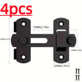 Stainless Steel Door Bolt Lock 180¡ã Flip Latch ¨C Set of 4 Heavy Duty Security Locks with 2 Keys for Garage Stable Bathroom Outdoor Gate Shed Fence Home Door