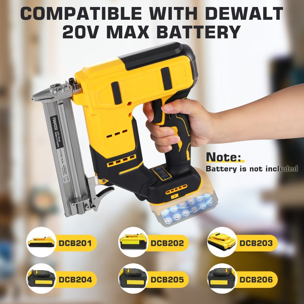 Cordless Brad Nailer and Stapler 2-in-1 Compatible with DEWALT 20V MAX Battery, Brushless Motor, Heavy-Duty Safety Lock, Fires 1-3/16¡± Nails & 7/8¡± Staples for Flooring Trim Woodworking (Tool Only)
