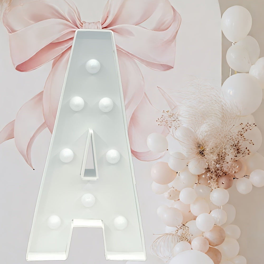 Marquee Letter Lights 3ft LED Light Up Letters for Weddings, Proposals & Celebrations - Cool White Lighted KT Board DIY Display Frame