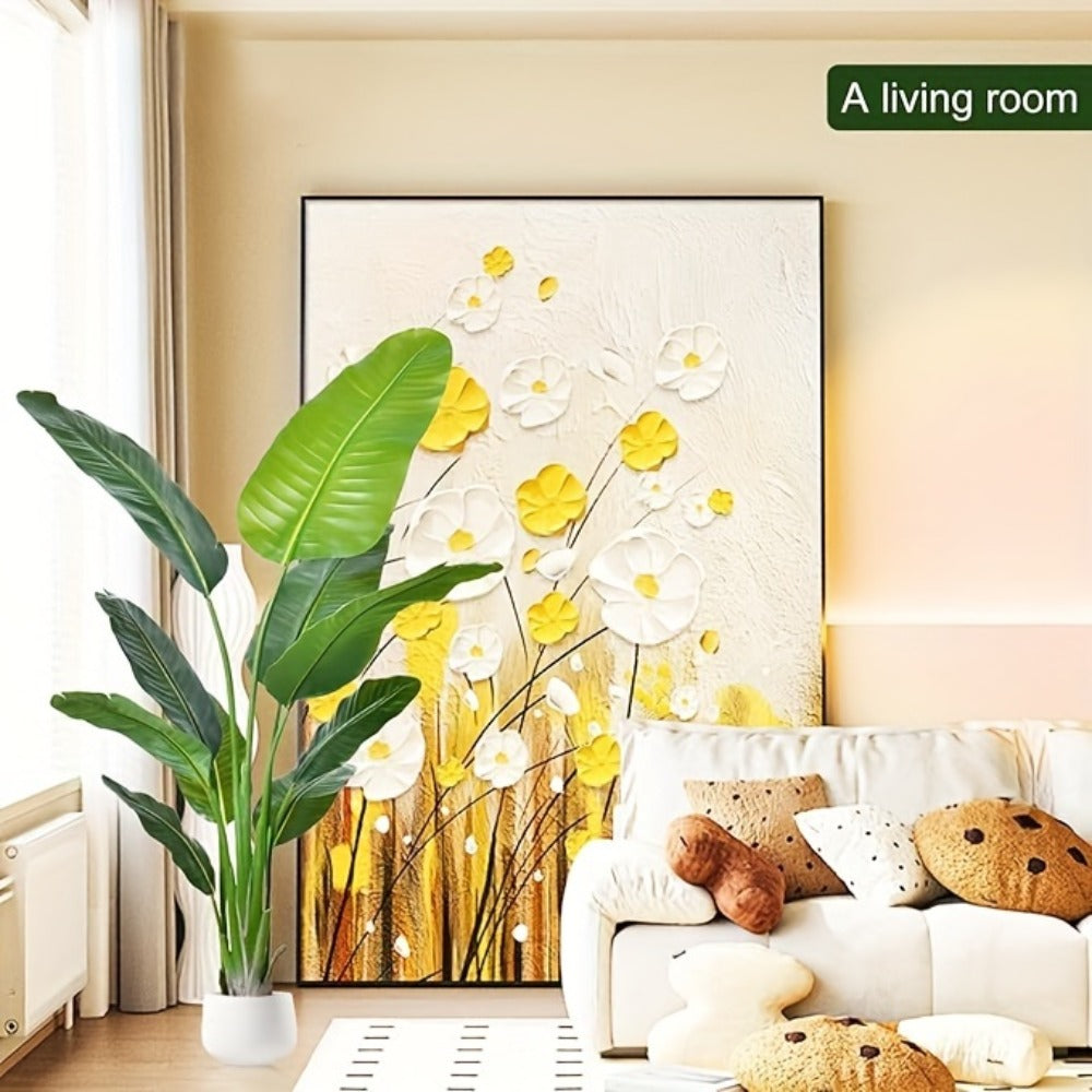 Artificial Bird of Paradise Plant Large Fake Indoor Tree - Realistic Faux Tropical Plant in Pot, Maintenance Free, 63 or 71 Inch Tall for Living Room, Office, Bedroom & Outdoor Home Decor