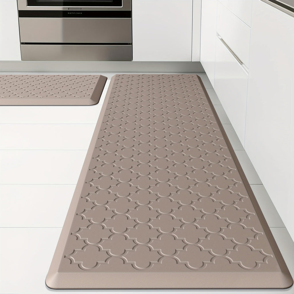 Anti Fatigue Kitchen Mat Set 2 Piece Cushioned Non-Slip Standing Mat for Kitchen Sink Office Laundry Floor Comfort