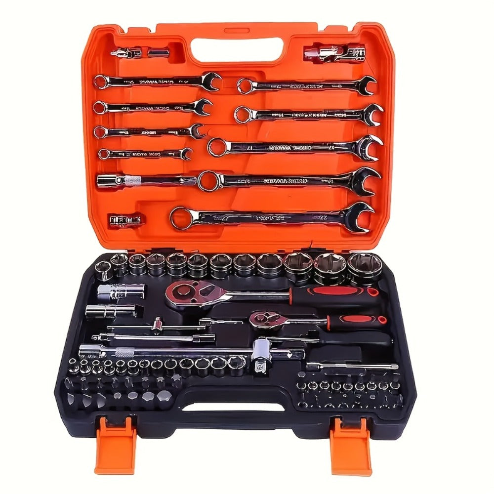 Premium Stainless Steel Repair Tool Kit 55/82/94/121PCS ¨C Complete Automotive & Home Repair Set | Multi-Function Hand Tools | No Charging Required | Easy to Use | Perfect Gift for Men