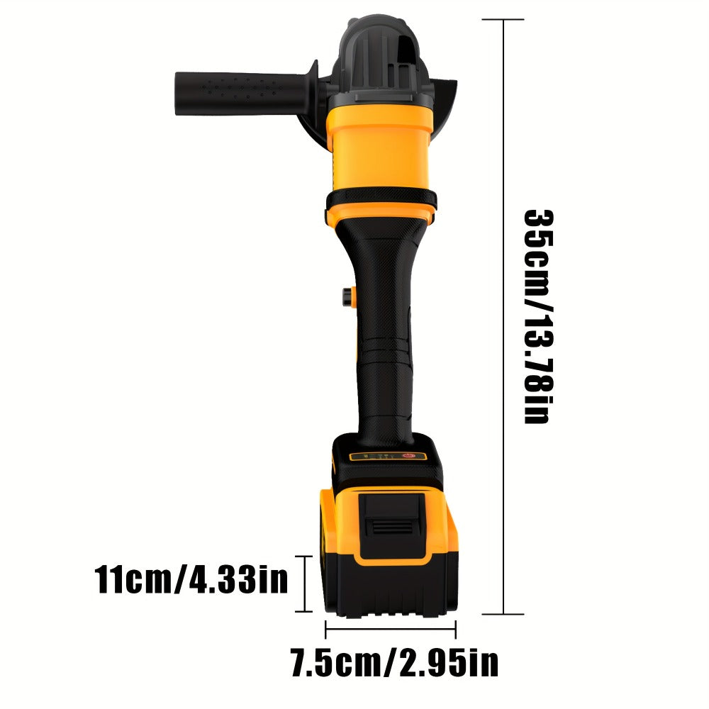 Rechargeable Angle Grinder Cordless Lithium Battery Polishing Rust Removal Tool Lightweight Handheld Grinder for Men Women