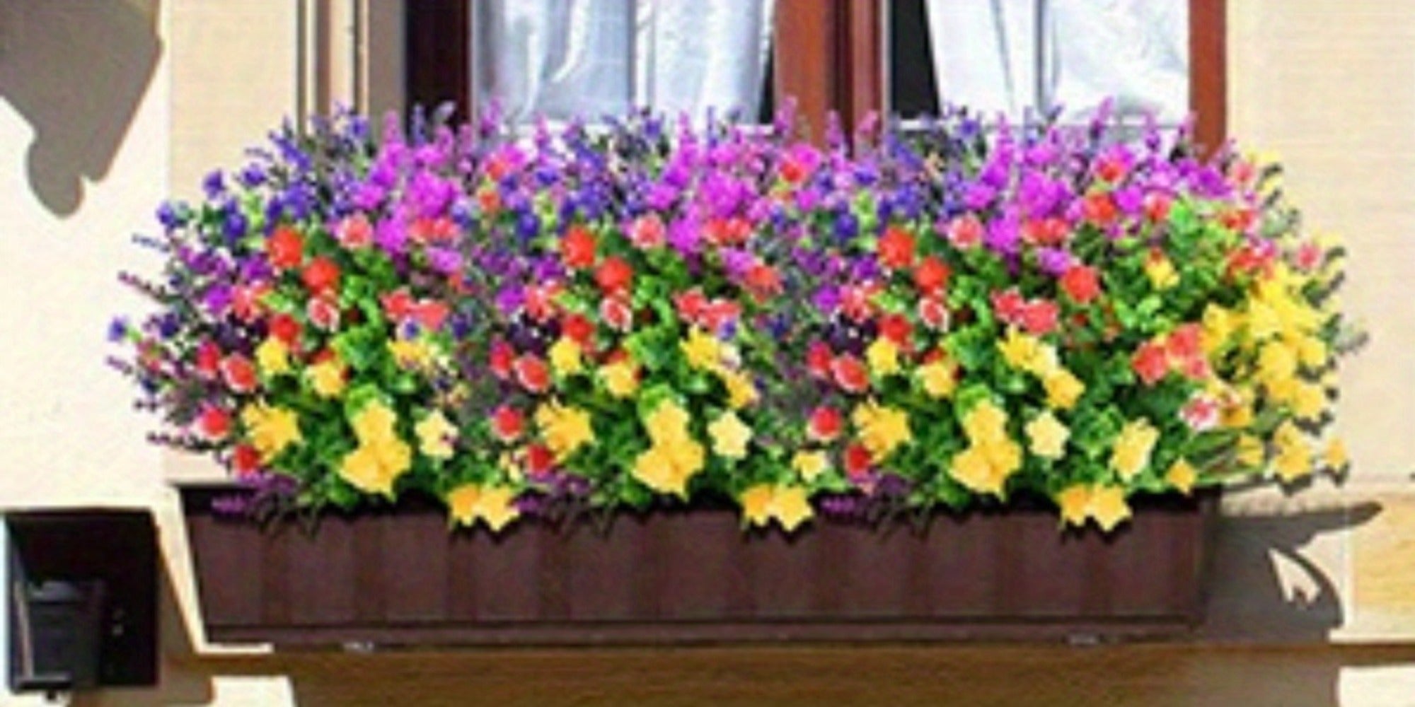 Artificial Flowers Outdoor UV Resistant Faux Daisy Bundles for Porch Patio Garden Decor - 9/18/27/36 Bundles Multicolor Realistic Fake Flowers Spring Summer Window Box Hanging Planter
