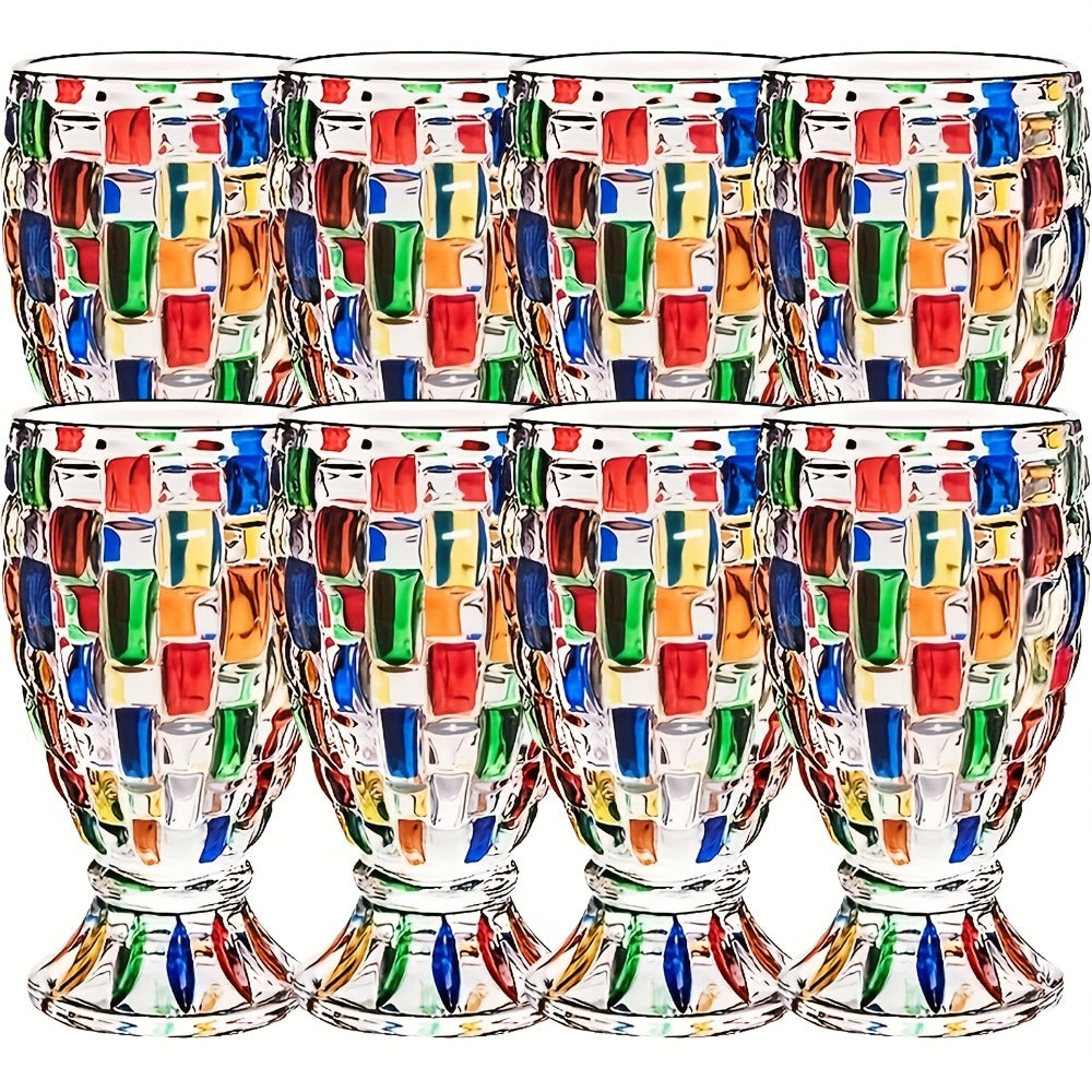 Colored Champagne Flutes Set of 4 or 8 Cocktail Glasses Sparkling Wine Glasses Non-Slip Bubbly Glasses for Birthday Wedding Christmas Valentine Party Gift
