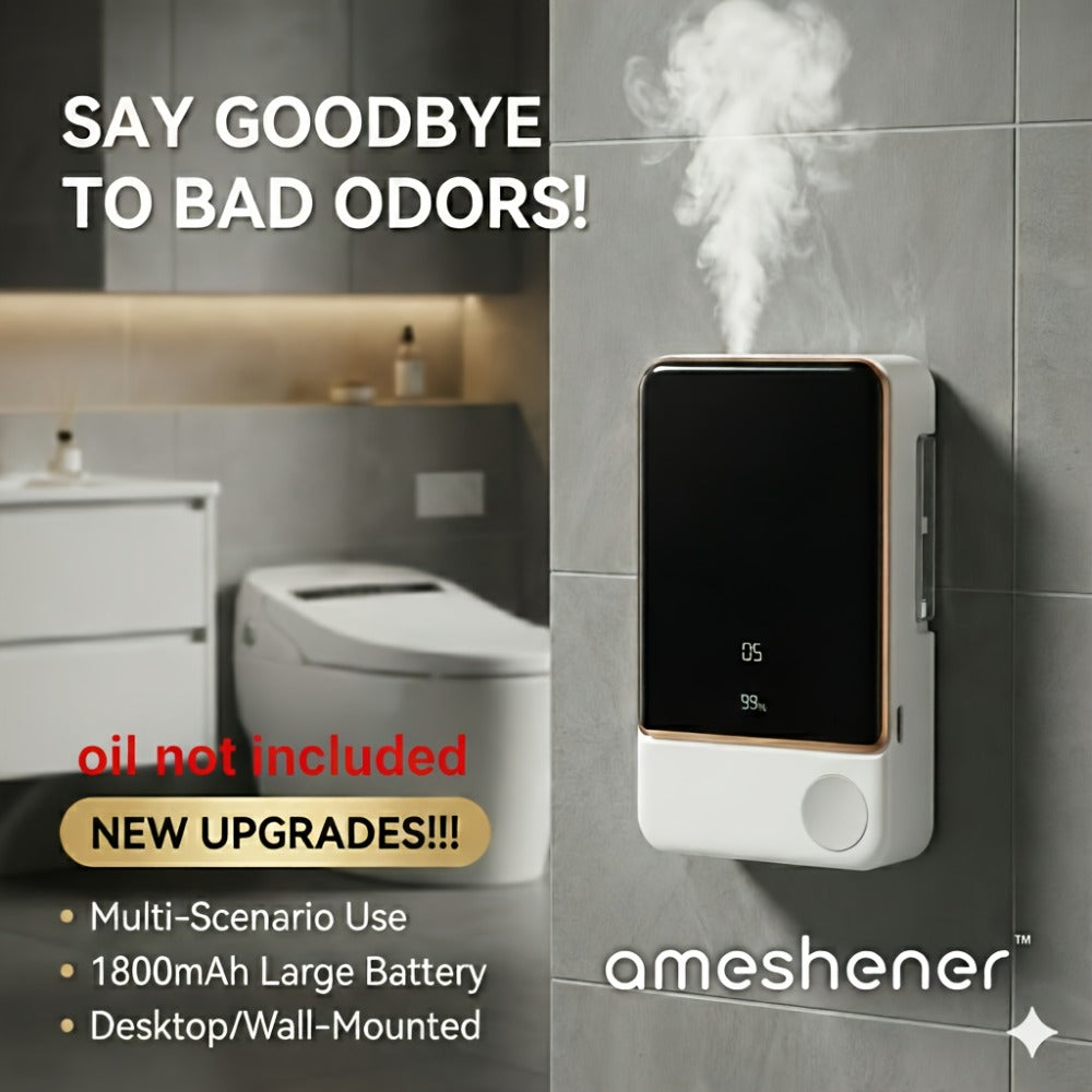Aromatherapy Diffuser 1800mAh 7-Speed Essential Oil Diffuser with Digital Display Bathroom Odor Eliminator USB Rechargeable Air Freshener Home Decor Gift