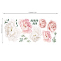 Peony Flower Window Glass Sticker ¨C Anti-Collision Waterproof Decorative Glass Film, European Floral Wall & Window Decal for Home Decor, 17.7 x 47.2 Inches (2 Styles)