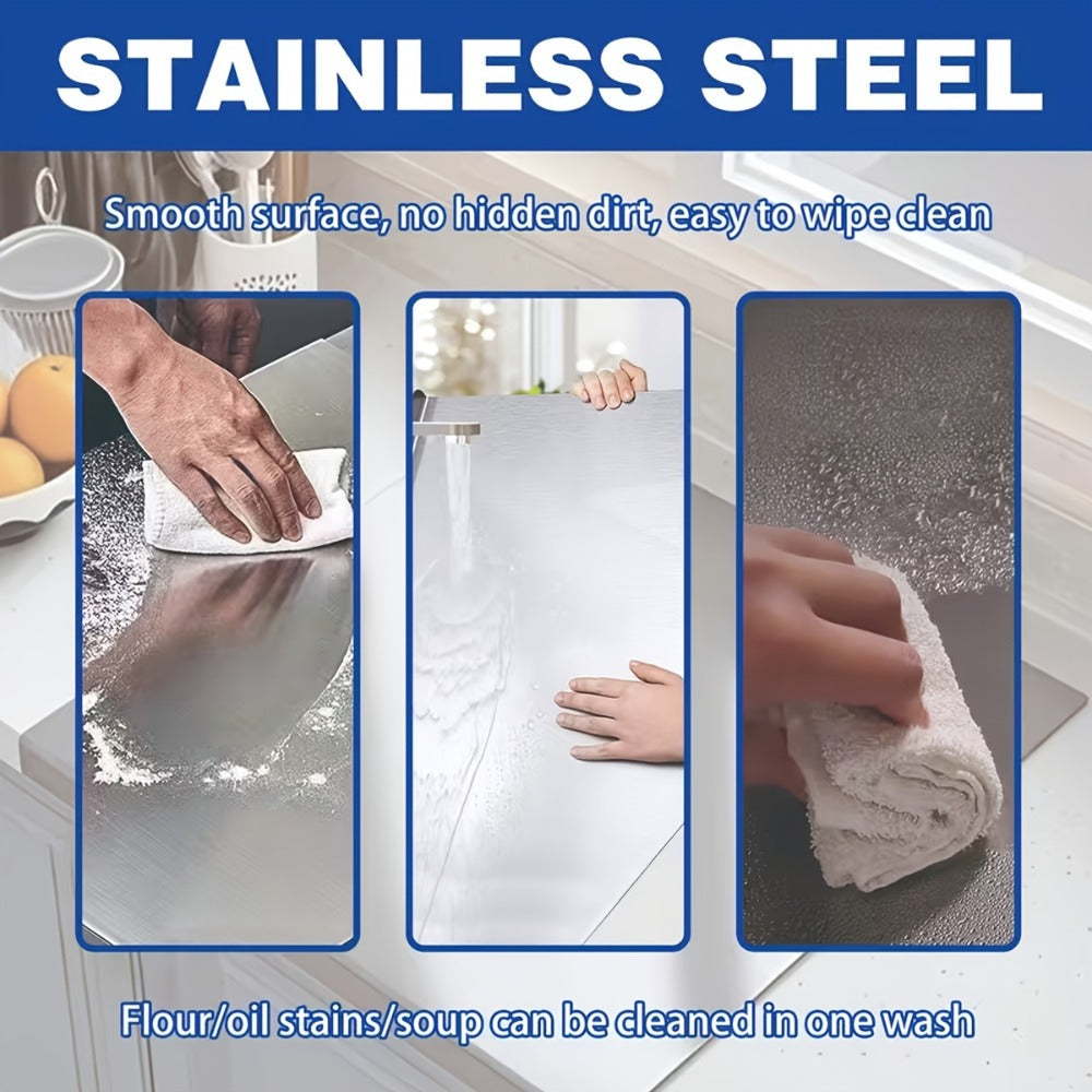 Stainless Steel Cutting Board Extra Large 27.5¡±¡Á19.7¡± Double-Sided 304 Steel Board for Home & Commercial Kitchen - Countertop Protector Breadboard Easy Clean Durable