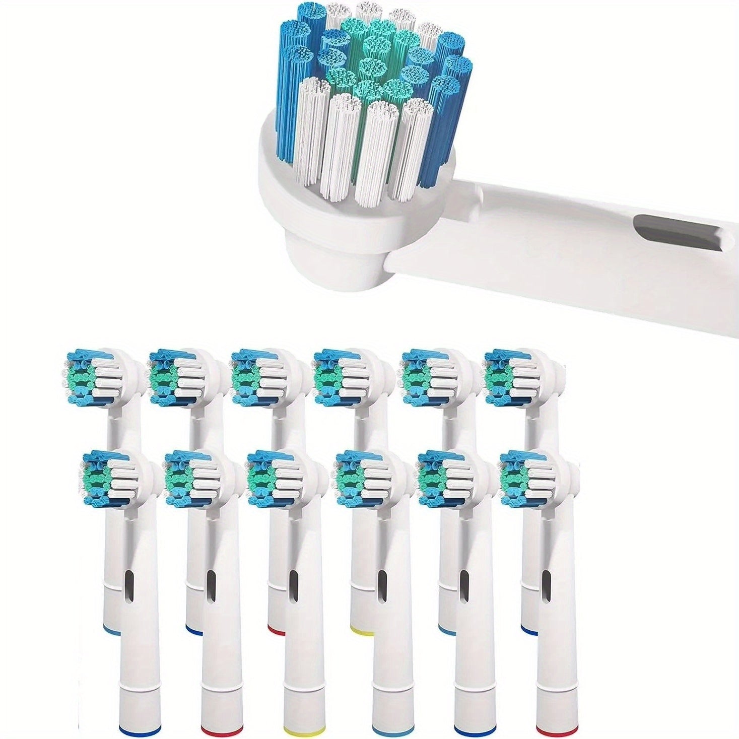 Replacement Toothbrush Heads Compatible with Oral-B Electric Toothbrush - 12 Pack Professional Brush Heads, Deep Clean Bristles, Plaque Removal, Fits Oral-B Pro, Vitality, CrossAction & Smart Series