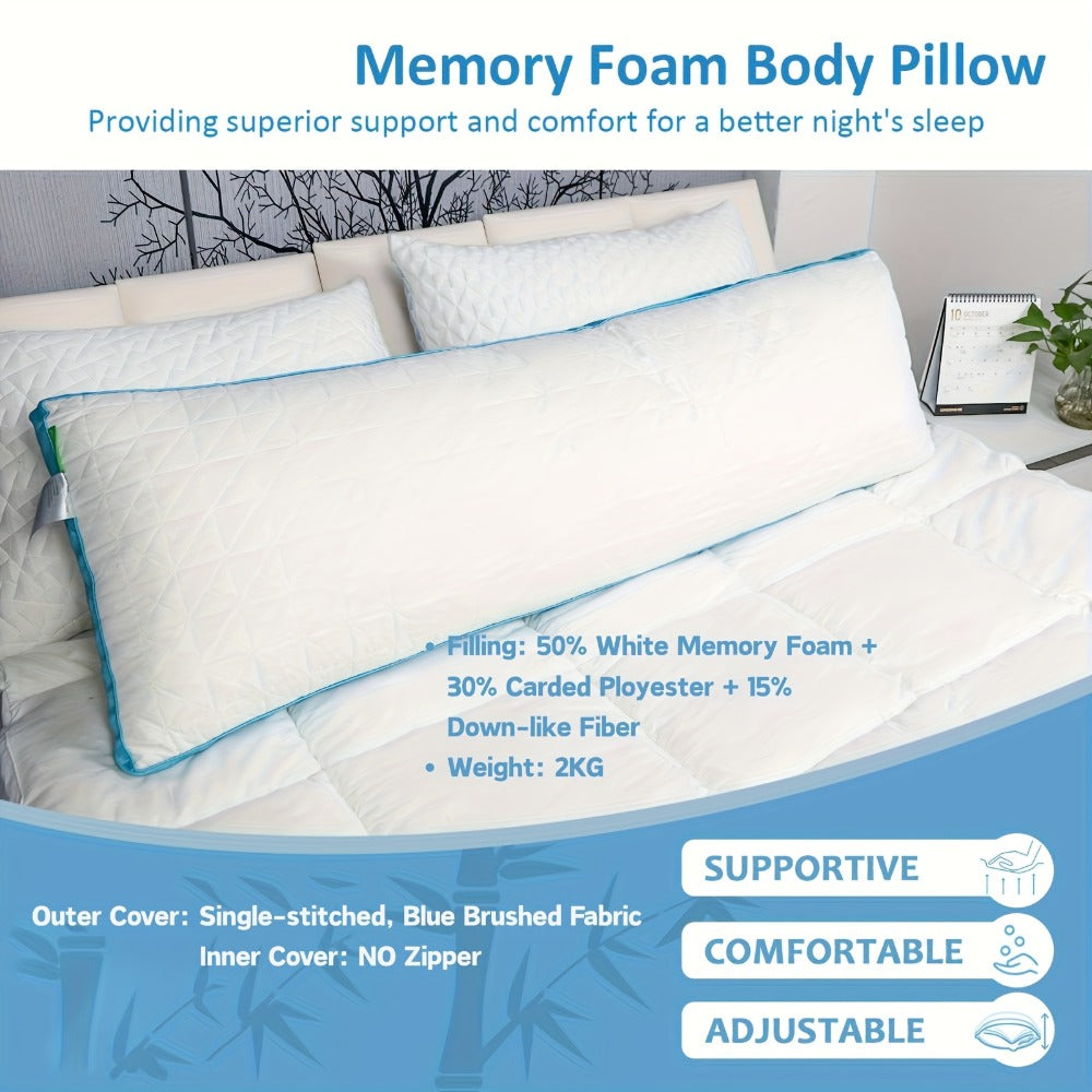 Body Pillow for Adults Full Body Pillow Firm Long Sleeping Pillow for Back Stomach Side Sleeper Bed Pillow Support Pregnancy Pillow Grey Pink