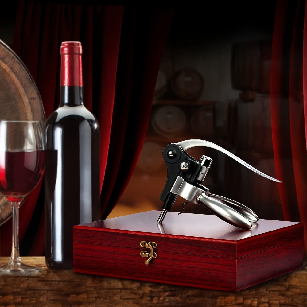 Wine Opener Kit 10pcs Stainless Steel Bottle Opener Gift Set with Wood Case - Beer Wine Accessories Bar Tool Set for Men Women Valentine's Day Birthday Housewarming Gift