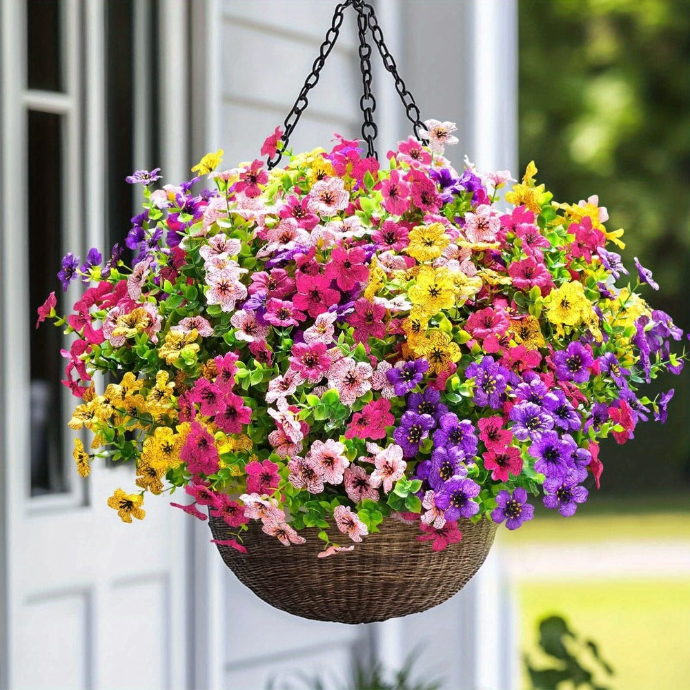 Artificial Daisy Flowers Outdoor UV Resistant Faux Flowers Bundles for Garden Porch Patio Spring Summer Decoration Realistic Colorful Fake Flower Arrangements