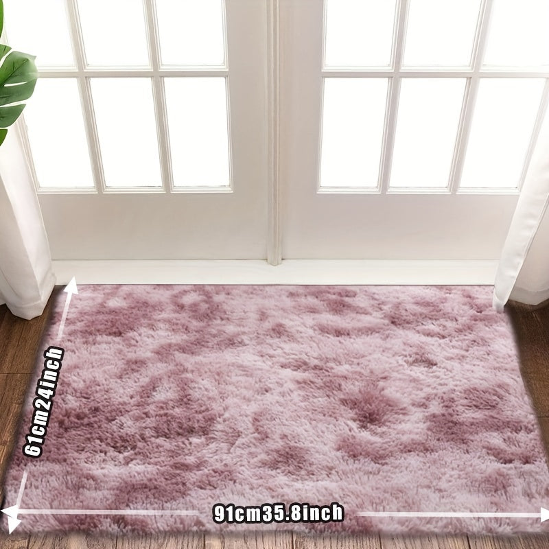 Fluffy Rug Plush Soft Indoor Carpet Non-Slip for Living Room Bedroom Hallway Runner Nursery Kids Play Area ¡ª Tie Dye & Solid Colors Multiple Sizes