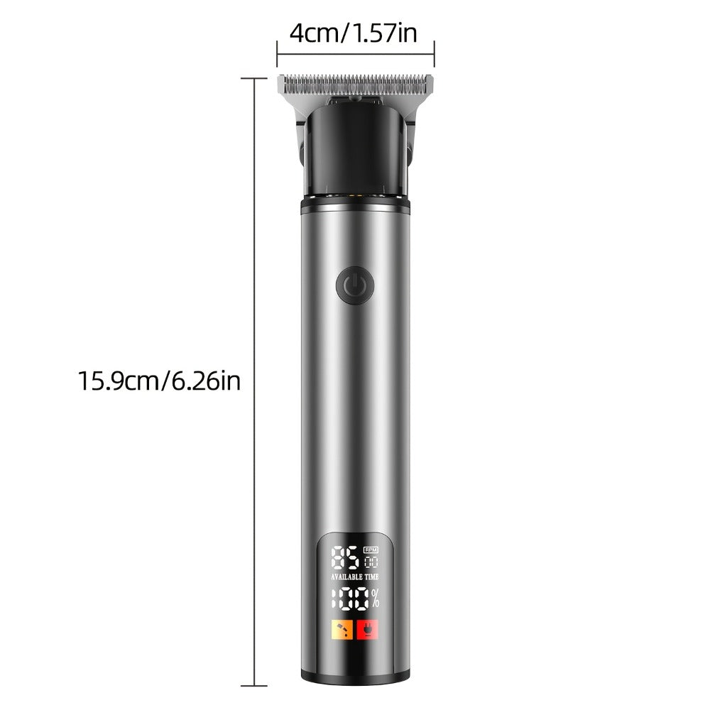 Men's Hair Clipper Professional Cordless ¨C Smart LCD Display, 6 Guide Combs, Electric Beard Trimmer, Type-C Fast Charge, Long Battery Life, Father's Day Grooming Gift