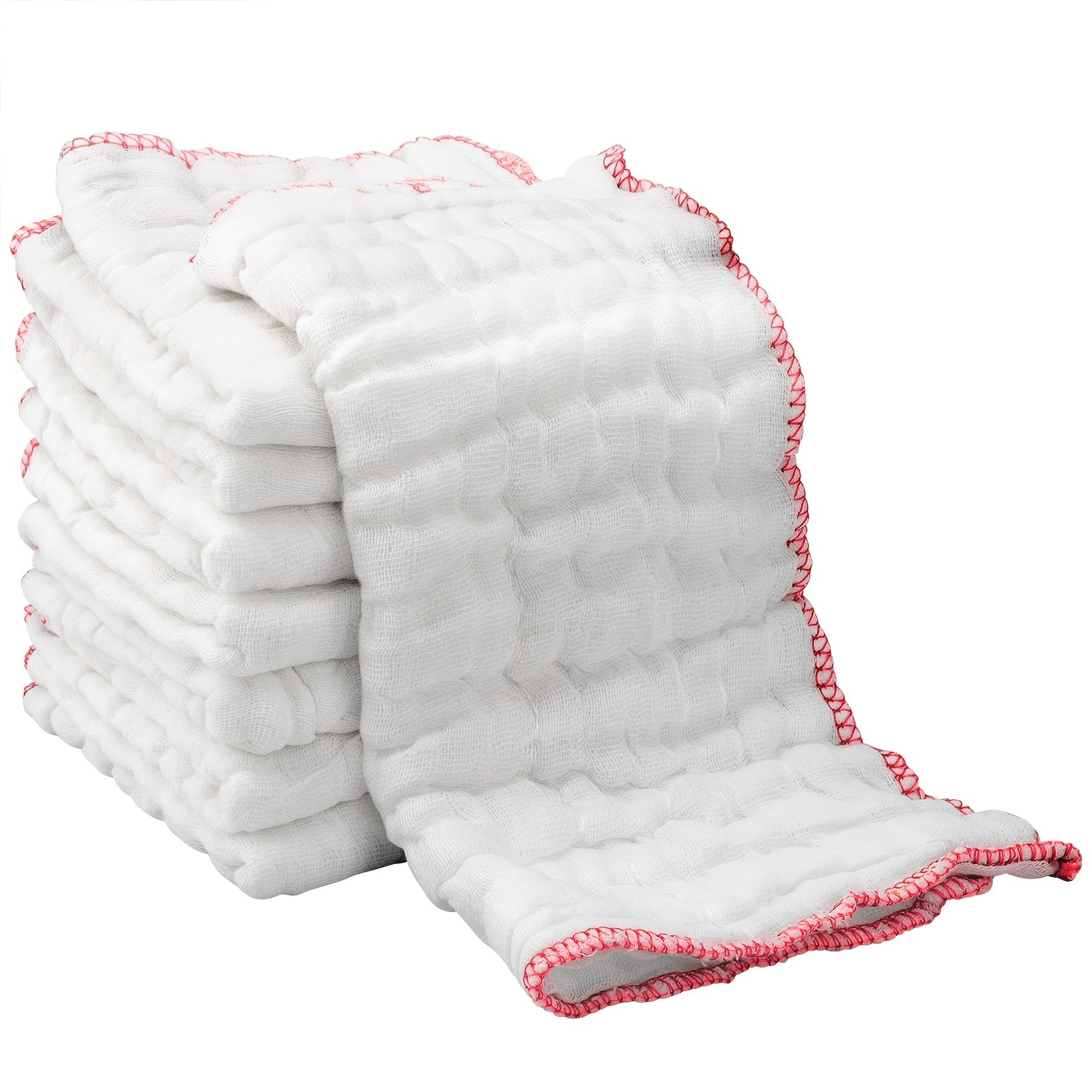 8pcs Cotton Dish Cloths Super Absorbent Reusable Kitchen Cleaning Towels Soft Dishcloths for Home Dining Room