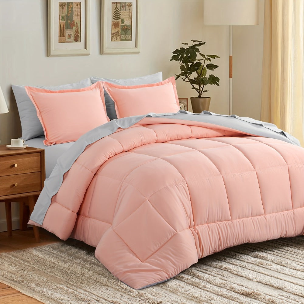 7 Piece Comforter Set Luxury Soft Fluffy Bedding All Season Bed in a Bag with Comforter Fitted Sheet Flat Sheet Pillowcases Hypoallergenic Breathable Easy Care Queen King Twin XL Full