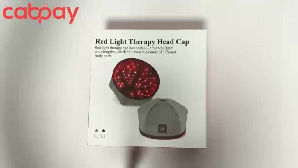 Red Light Therapy Cap for Hair Growth & Scalp Care ¨C 120 LEDs, 630nm Red Light & 820nm Near Infrared, Wearable LED Hair Therapy Helmet, Father's Day Gift for Men & Women, Black & Gray