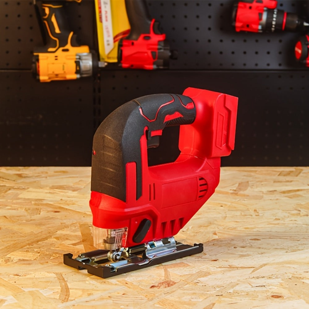 Cordless Jigsaw Tool with Brushless Motor - Variable Speed Bevel Angle 0-45¡ã LED Light 3-Position Rail for Straight Lines Curves Circles Wood Cutting Power Saw (Battery Not Included)