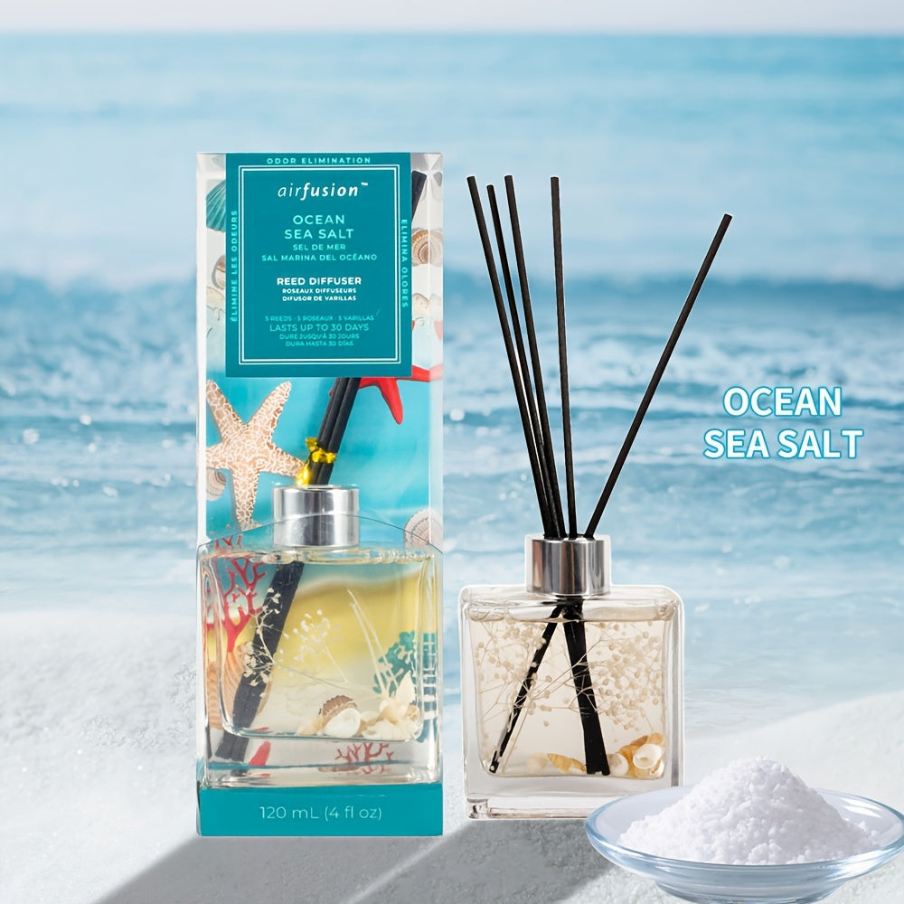 Reed Diffuser Set 4oz - Aromatherapy Home Fragrance Sticks with Essential Oil Scents, Long Lasting Air Freshener for Bedroom, Living Room, Bathroom, Office & Hotel Decor
