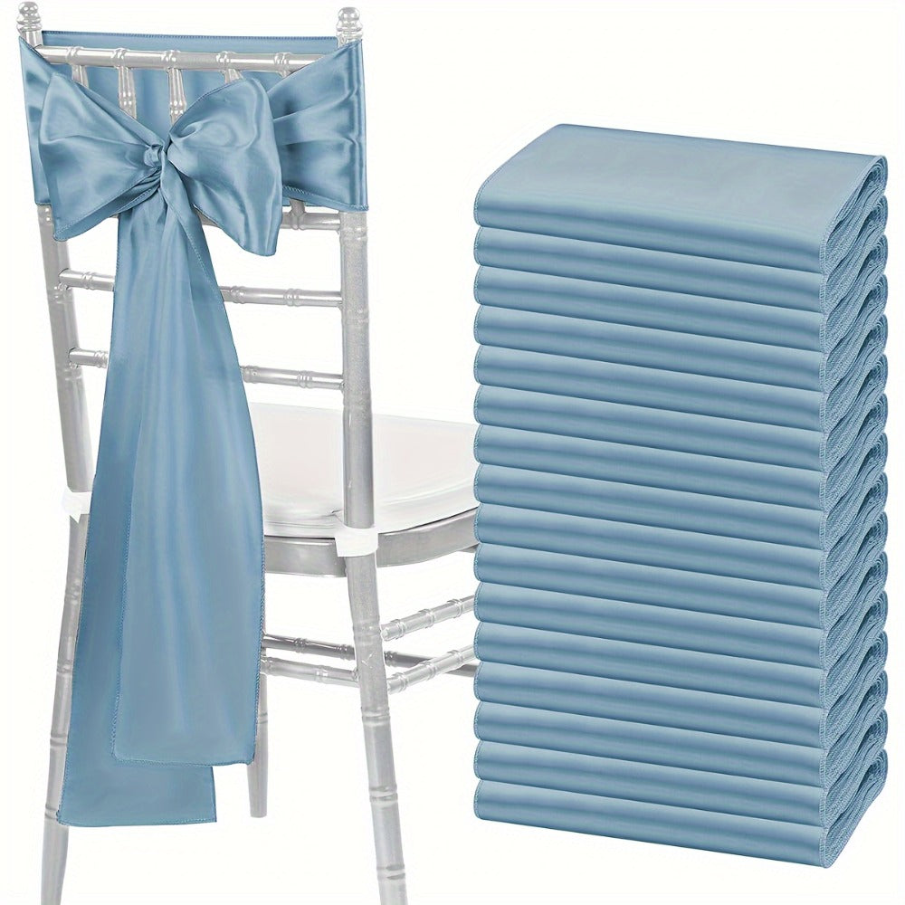 100pcs Satin Chair Sashes Bows for Wedding Banquet Party Event Decoration ¨C 13 Colors, 18¡Á275cm