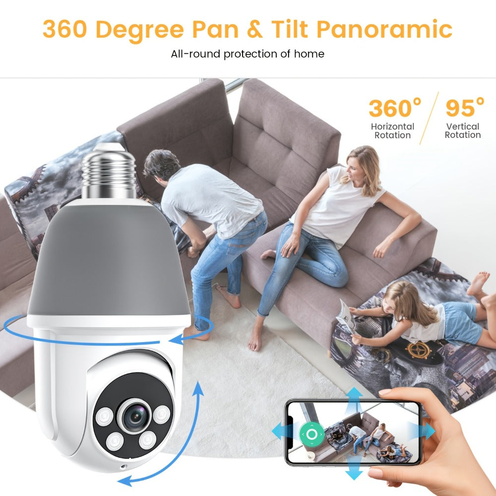 AI Auto Tracking Security Camera 360¡ã Panoramic 1920P | Infrared Night Vision Two-Way Audio 2.4GHz USB Charging | Wireless Indoor Surveillance Camera Human Motion Detection