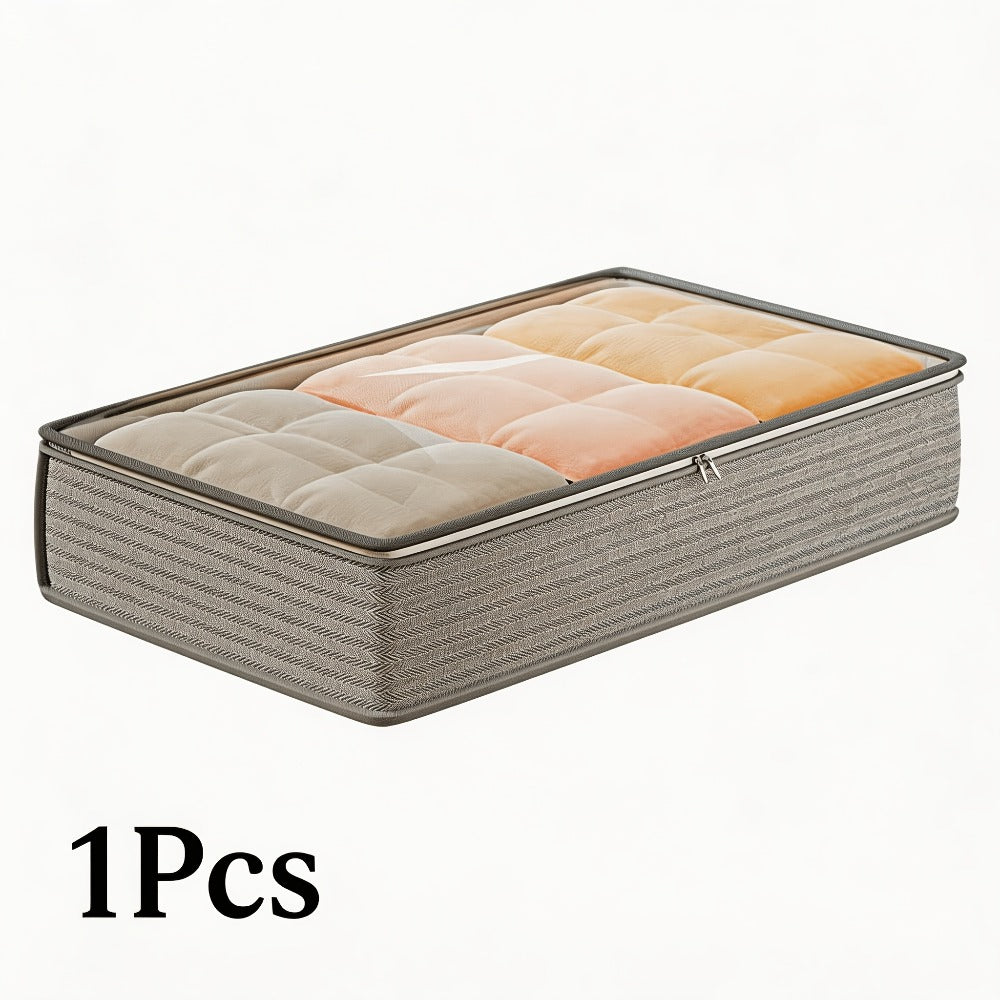 Under Bed Storage Box with Handles, Foldable Underbed Organizer, Large Capacity Container for Clothes & Blankets, Space-Saving Flat Drawer, Bedroom Closet Storage Bins (1/2/3/5 Pack)