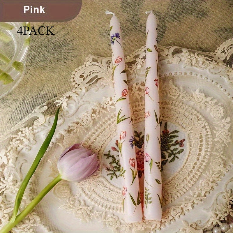 Taper Candles Scented 9.84in - Christmas Dinner Table Decor, Wedding Candlelight Decoration, Long Slim Candles for Home & Holiday, 2 or 4 Pack