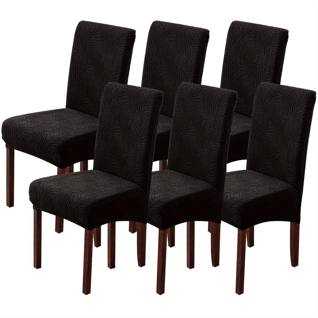 Dining Chair Covers Stretch Jacquard Slipcovers Removable Washable Chair Protector for Kitchen Hotel Restaurant Set of 4 or 6