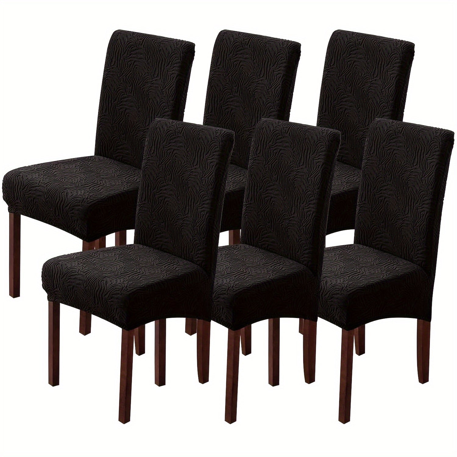 Dining Chair Covers Stretch Jacquard Slipcovers Removable Washable Chair Protector for Kitchen Hotel Restaurant Set of 4 or 6