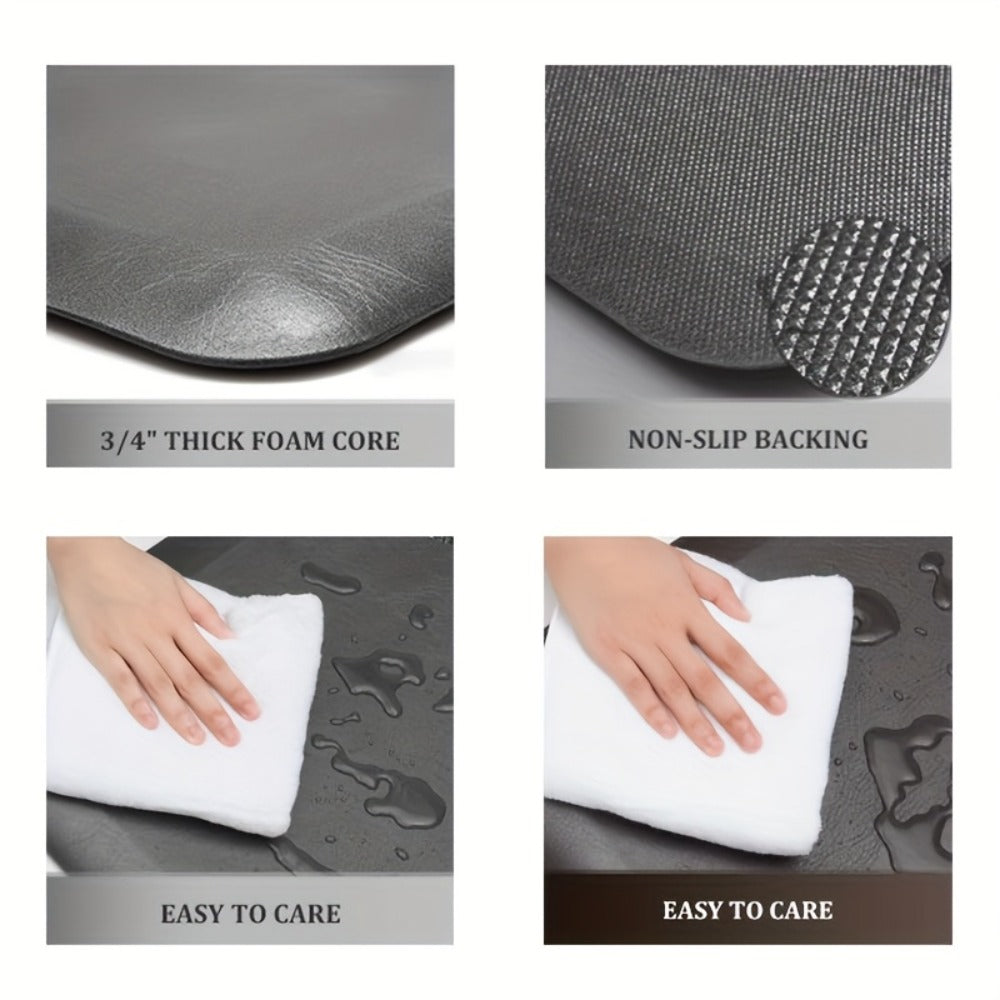 Anti-Fatigue Kitchen Mat 3/4 Inch Thick Non-Slip Foam Cushion Standing Desk Mat for Kitchen Office Laundry