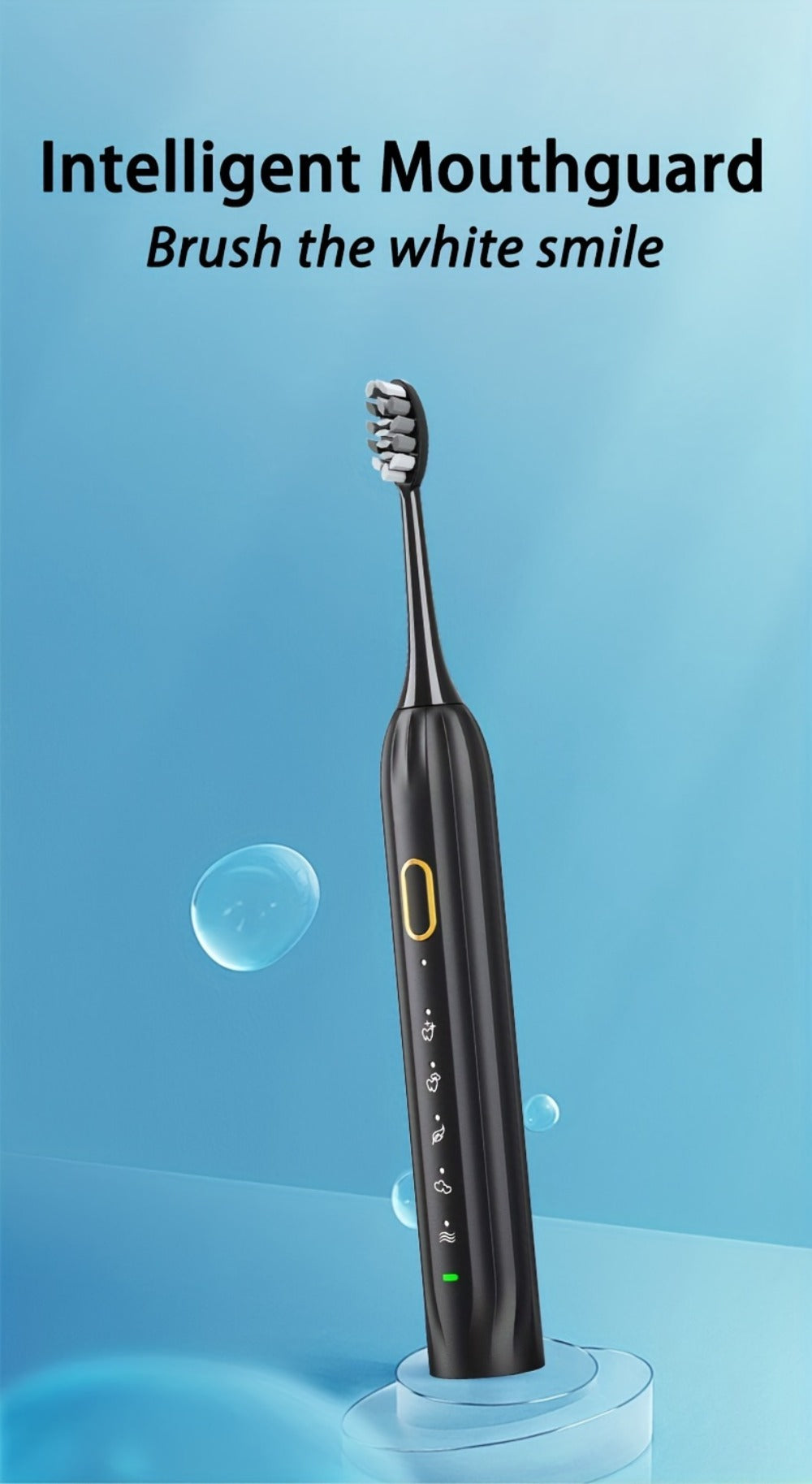 Sonic Electric Toothbrush IPX8 Waterproof USB Rechargeable with 5 Replacement Brush Heads, Smart Timer, Metal Shaft, Couple Design for Adults Men & Women ¡ª Black, Green Pink, Pink White