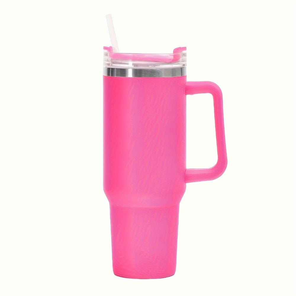 Water Bottle 40oz Stainless Steel with Lid and Straw - Leak Proof Insulated Cold Water Cup for Outdoor Sports Gym Hiking and Travel, Large Capacity Reusable Drink Bottle for Men and Women, Available in 6 Colors