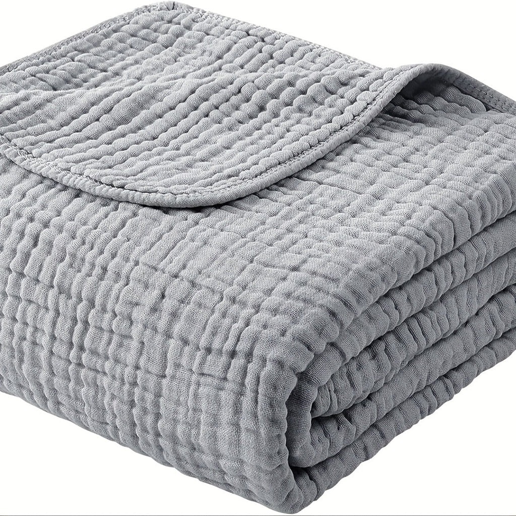 Morandi Cotton Muslin Blanket 6-Layer ¨C Soft Gauze Throw for Couch & Bed, Lightweight Breathable All Season, Machine Washable, 6 Colors