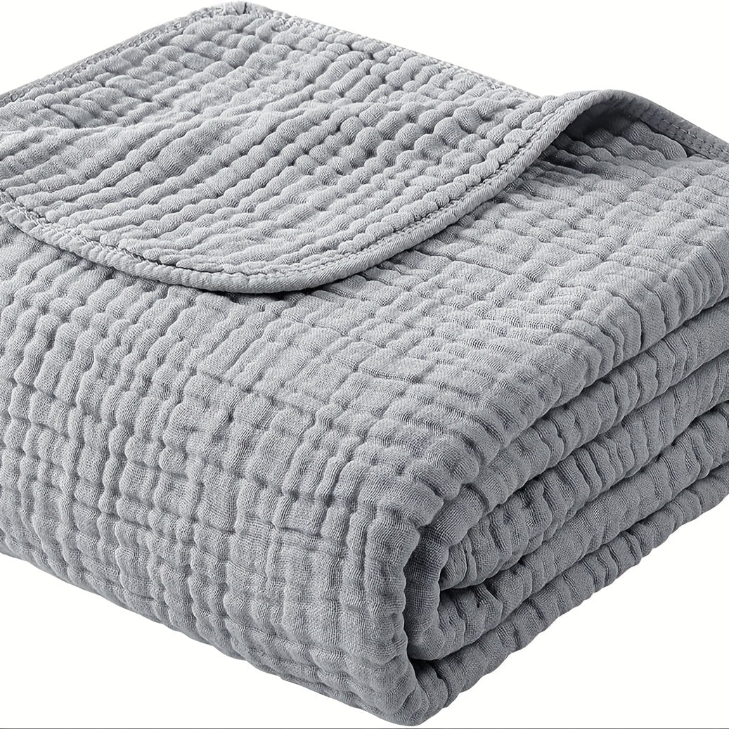 Morandi Cotton Muslin Blanket 6-Layer ¨C Soft Gauze Throw for Couch & Bed, Lightweight Breathable All Season, Machine Washable, 6 Colors
