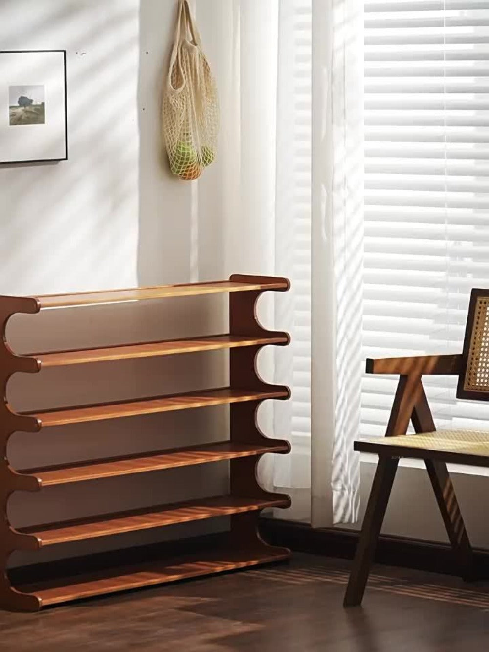 Bamboo Shoe Rack 3/5/6 Layer Freestanding Storage Organizer for Entryway, Dorm & Closet ¨C Space-Saving Multi-Tier Shoe Shelf, Easy Assembly, Brown