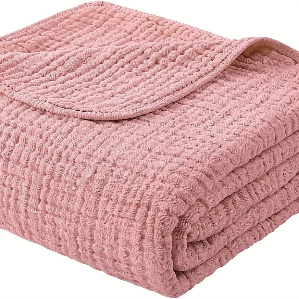 Morandi Cotton Muslin Blanket 6-Layer ¨C Soft Gauze Throw for Couch & Bed, Lightweight Breathable All Season, Machine Washable, 6 Colors