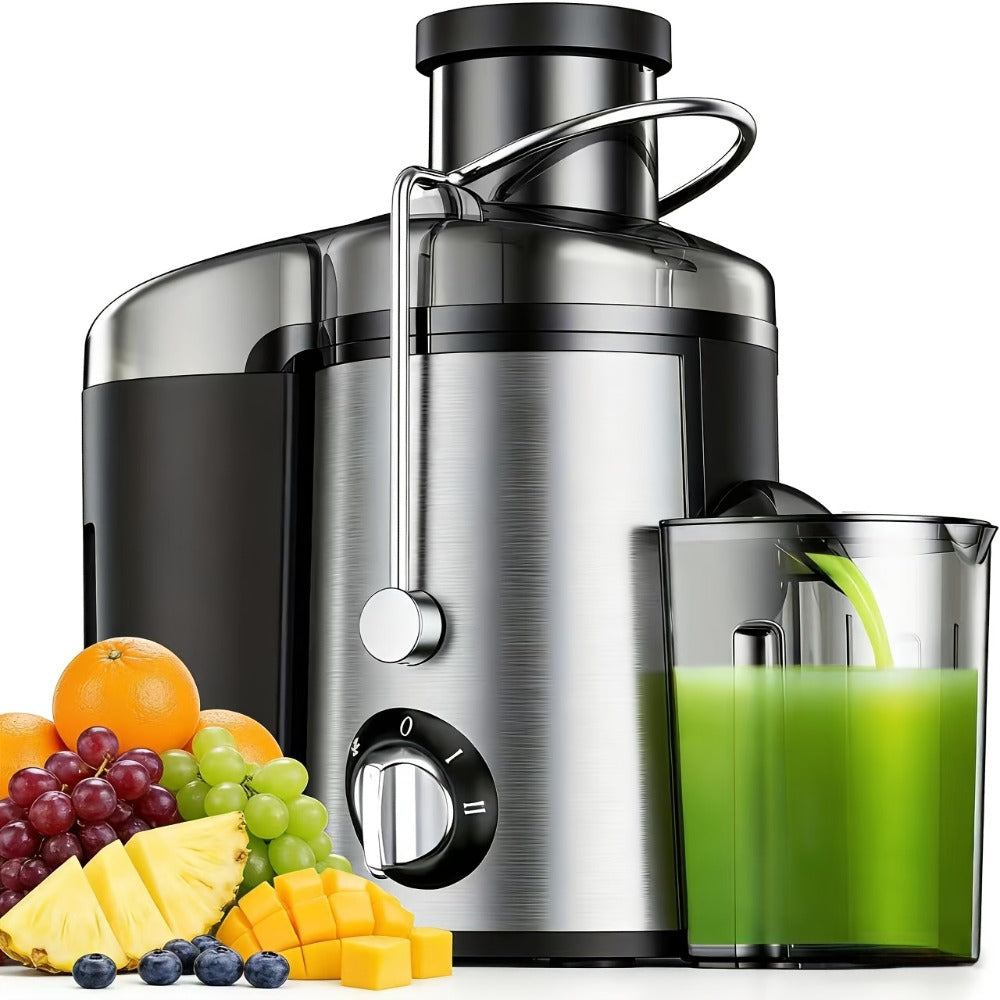 Compact Juicer for Fruits & Vegetables - Wide Opening for Easy Juice Extraction, BPA-Free, Dishwasher Safe, Easy to Clean, Healthy Lifestyle Juicer for Fresh Daily Juice & Tasty Beverages