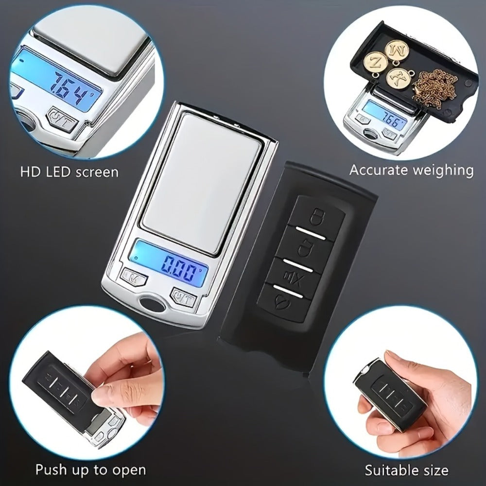 Mini Digital Pocket Scale 0.01g Precision ¨C Portable Keychain Scale with Backlit LCD for Jewelry, Herbs, Food & Kitchen Use ¨C Compact Lightweight Gram Scale
