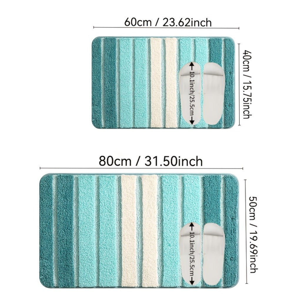 Chenille Bath Rug Non-Slip Absorbent Bathroom Mat ¨C Extra Thick 1850g/©O Plush Washable Floor Mat for Bathroom Shower