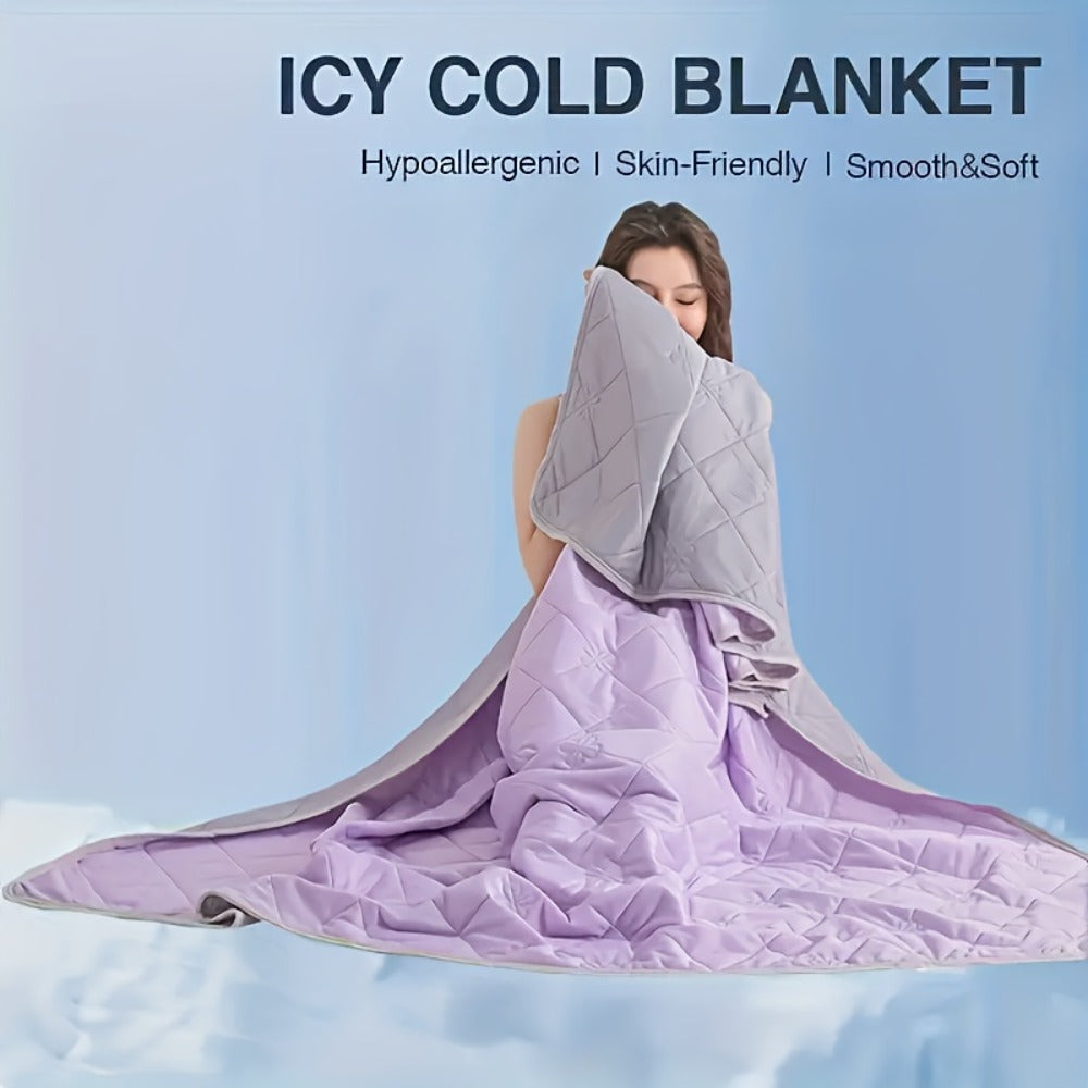 Cooling Blanket for Hot Sleepers ¨C Lightweight Breathable Summer Comforter, Air-Cooled Moisture-Wicking Blanket for Adults, Queen & King Size