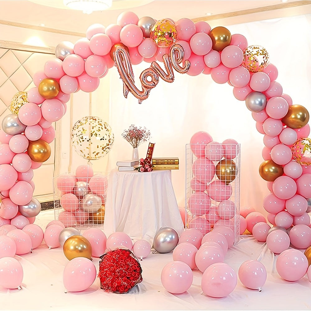 Balloon Arch Kit 10ft x 9ft with Stand & Pump ¨C Large Adjustable Arch Stand, Water Fillable Bases for Wedding, Birthday, Christmas, Graduation Party Decor